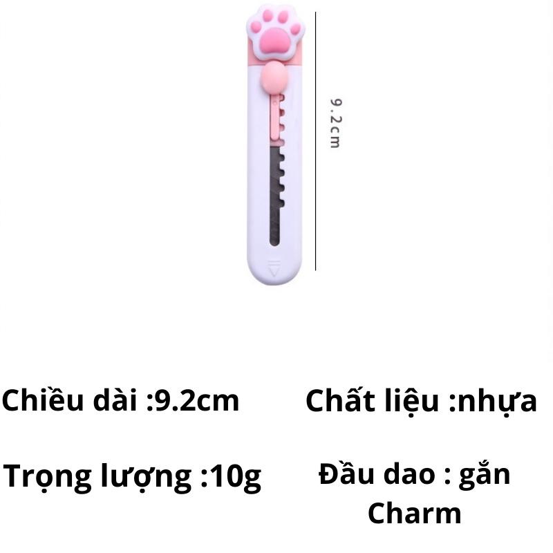 Dao rọc giấy mini gắn hình ngộ nghĩnh, dao đa năng dễ dàng sử dụng bỏ túi cho học sinh và văn phòng.
