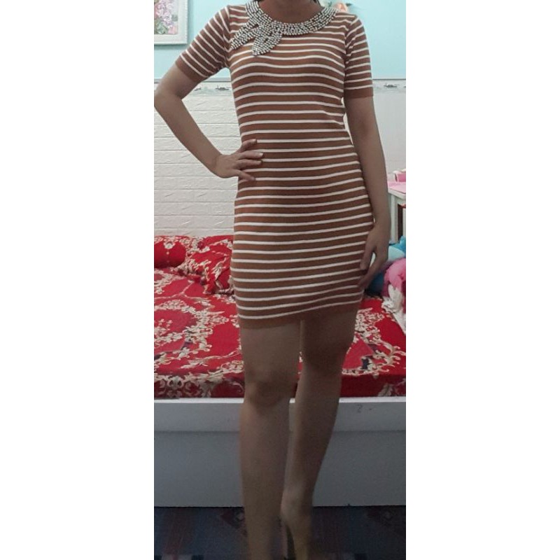 Thanh lý đầm body ôm thun len size  dưới 50kg