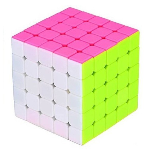 Rubik 5x5 Promotion Màu Hồng Stickerless Cao Cấp. Đồ Chơi Rubic Siêu Trơn Bền Đẹp.