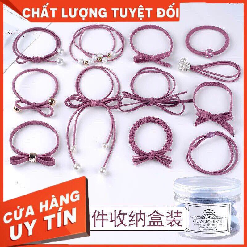 Buộc tóc nữ có hộp 12 chiếc siêu chắc