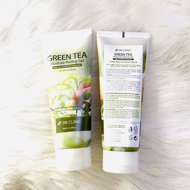 Gel Tẩy Tế Bào Chết 3W Clinic Green Tea Moisture Peeling Gel 180ml