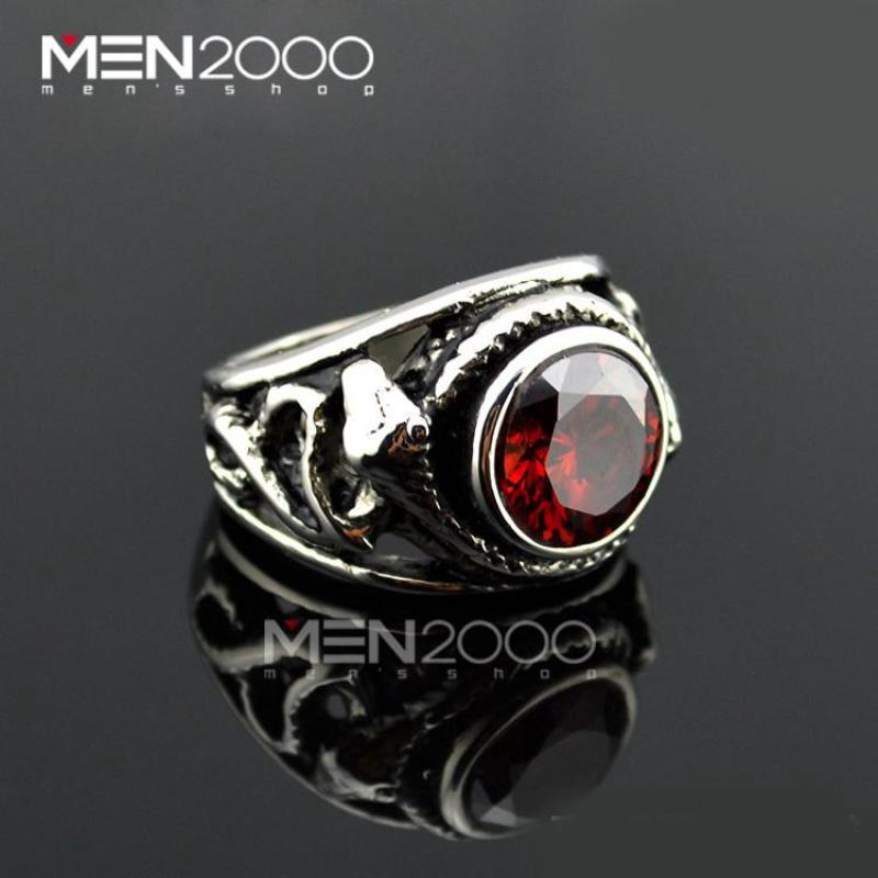 Nhẫn nam titan cao cấp khắc con rắn ôm quanh nhẫn phong cách mạnh mẽ nam tính thời thượng HF-J260