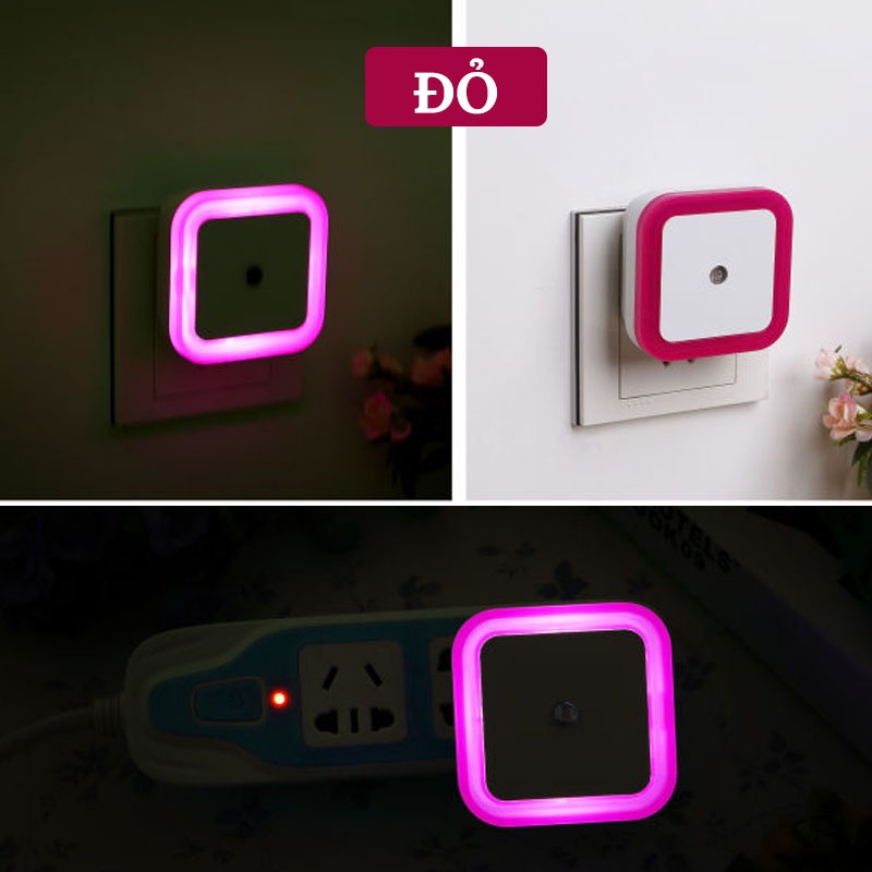 Đèn Ngủ Cảm Ứng Tự Động Sáng Đèn Khi Trời Tối Hình Vuông Tiện Dụng - DN32 - Gia Dụng Tý Tẹo