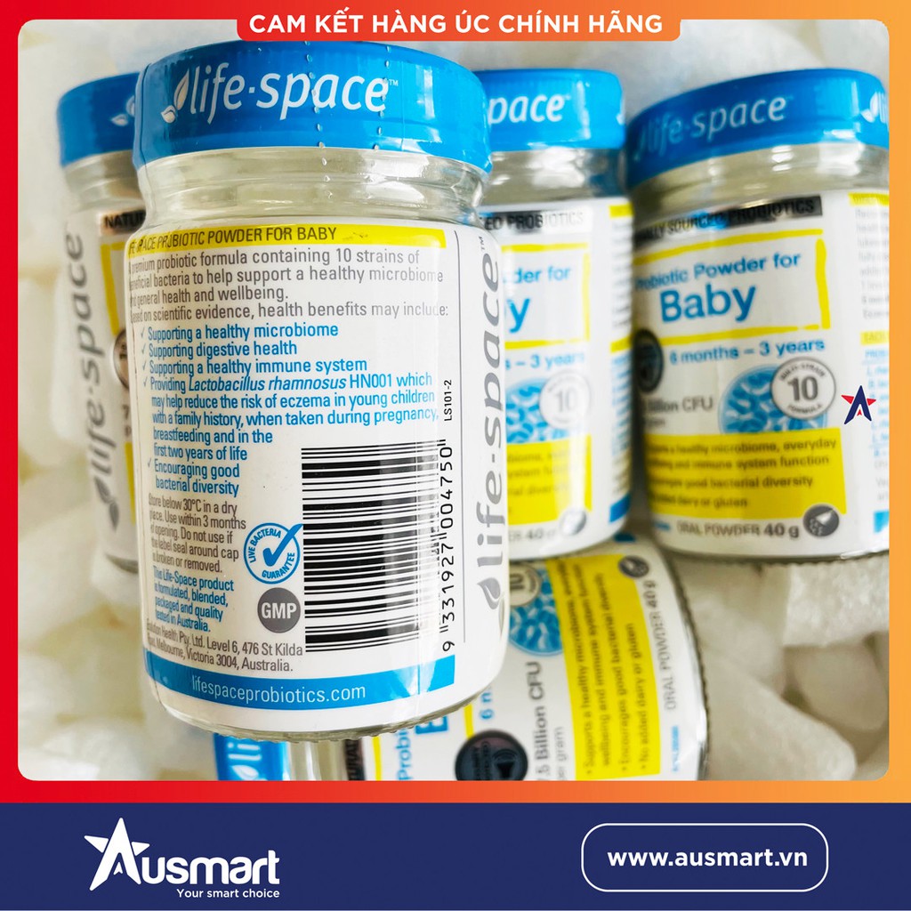 [ CHÍNH HÃNG ] 💞 Men Vi Sinh Úc Life Space Cho Bé Life Space Probiotic Powder For Baby 40g