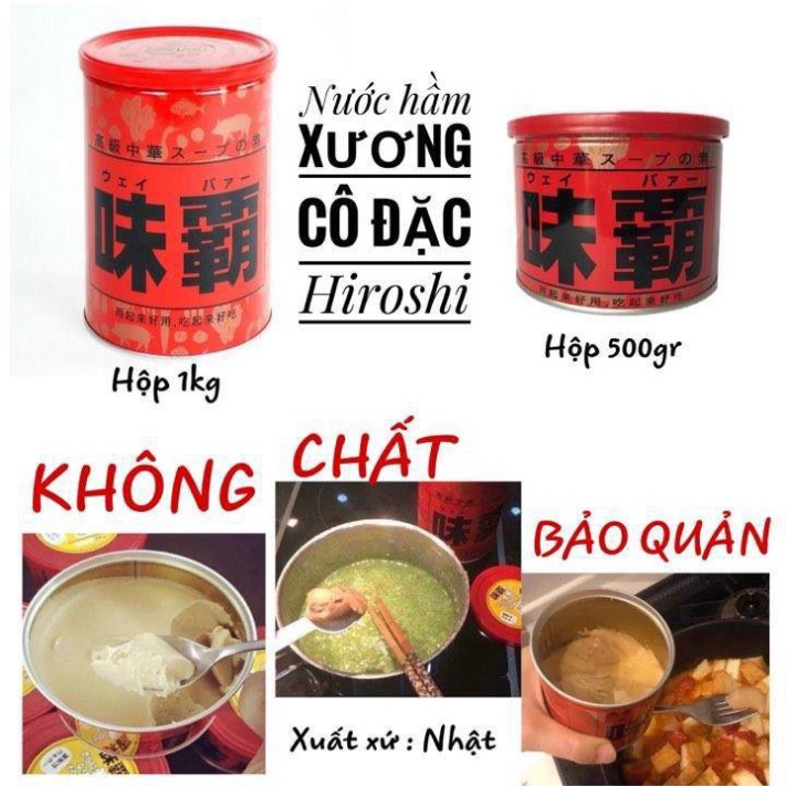 Nước hầm xương Hiroshi cô đặc 1000gr