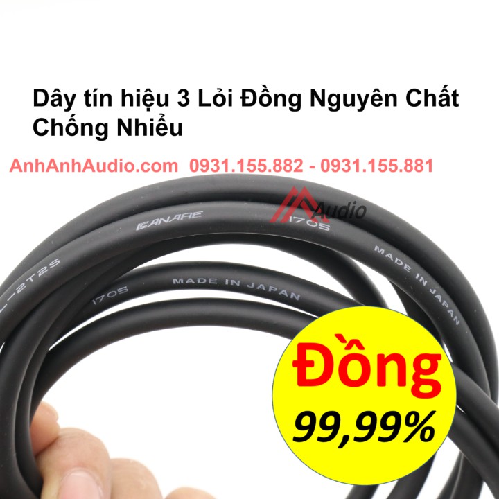 [Mã ELHACE giảm 4% đơn 300K] Dây Canon Đực ra AV Canare , Giá 2 sợi như hình