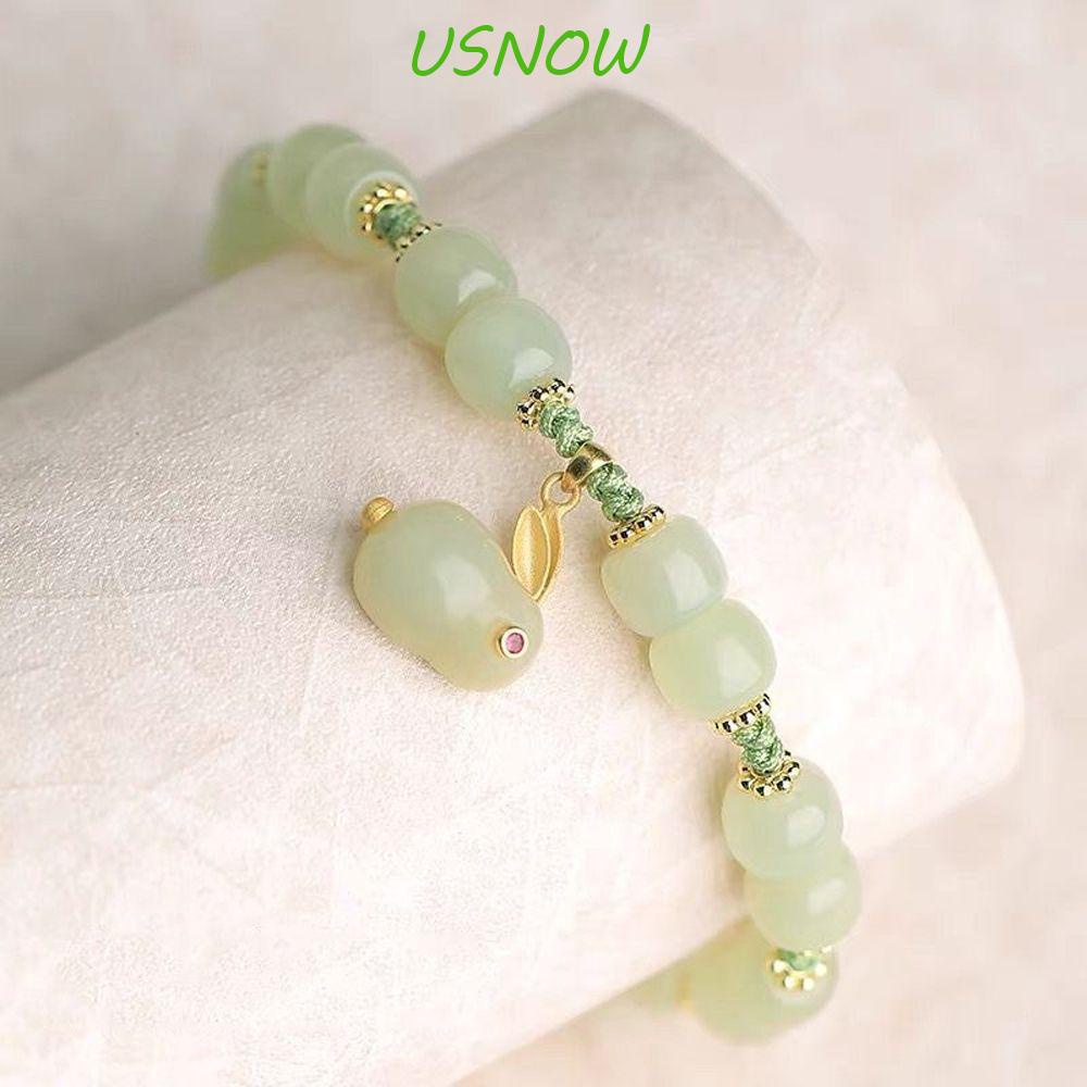 Vòng Đeo Tay Chuỗi Hạt Giả Ngọc Bích Phong Cách Trung Hoa Cổ Điển Thời Trang Cho Nữ