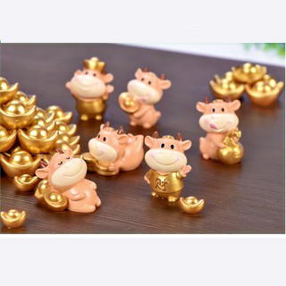 Combo 5 tượng trâu vàng làm quà tân niên ý nghĩa