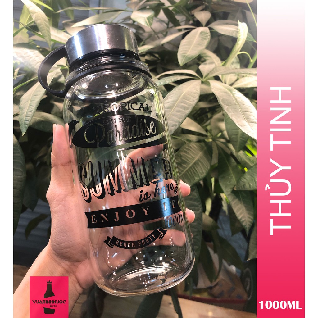 Bình nước thuỷ tinh Summer 1000ml - vuabinhnuoc