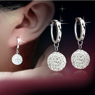 Bông tai Dior dáng trong bạc S925 đính đá T119