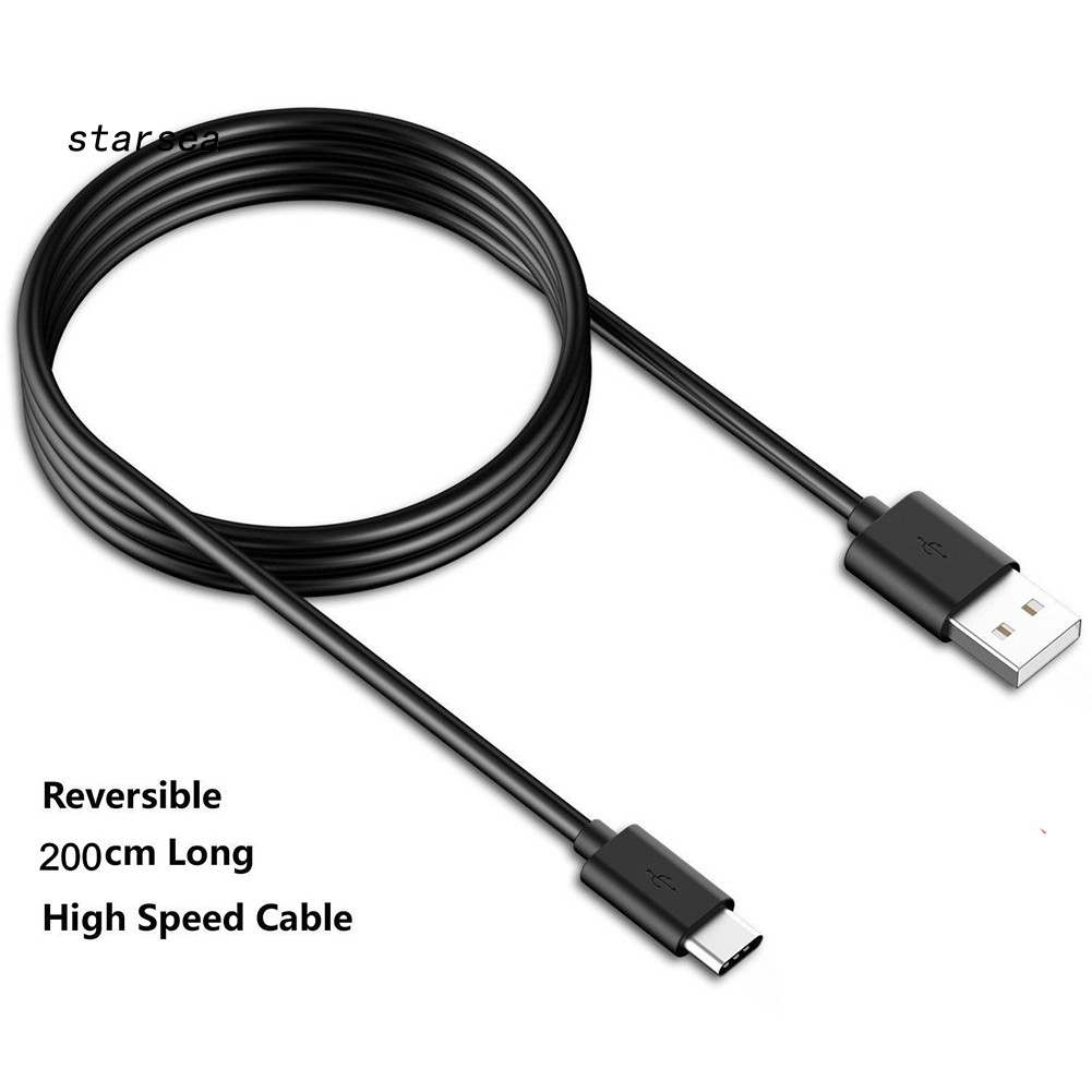 Dây cáp dữ liệu sạc nhanh 2m USB Type-C cho Huawei Samsung Galaxy HTC