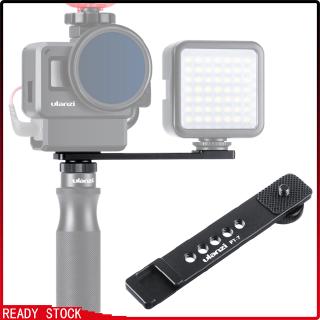 ULANZI PT-7 Cold Shoe Stand Bracket Vlogging Microphone Extension Plate with 1/4'' Tripod Screw for
