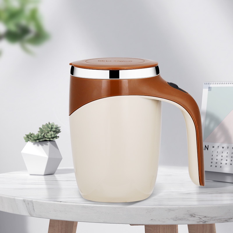 Cốc khuấy cà phê, GVQ tự động 380ML thép không gỉ 304, Tiện Dụng, Dễ Sử Dụng