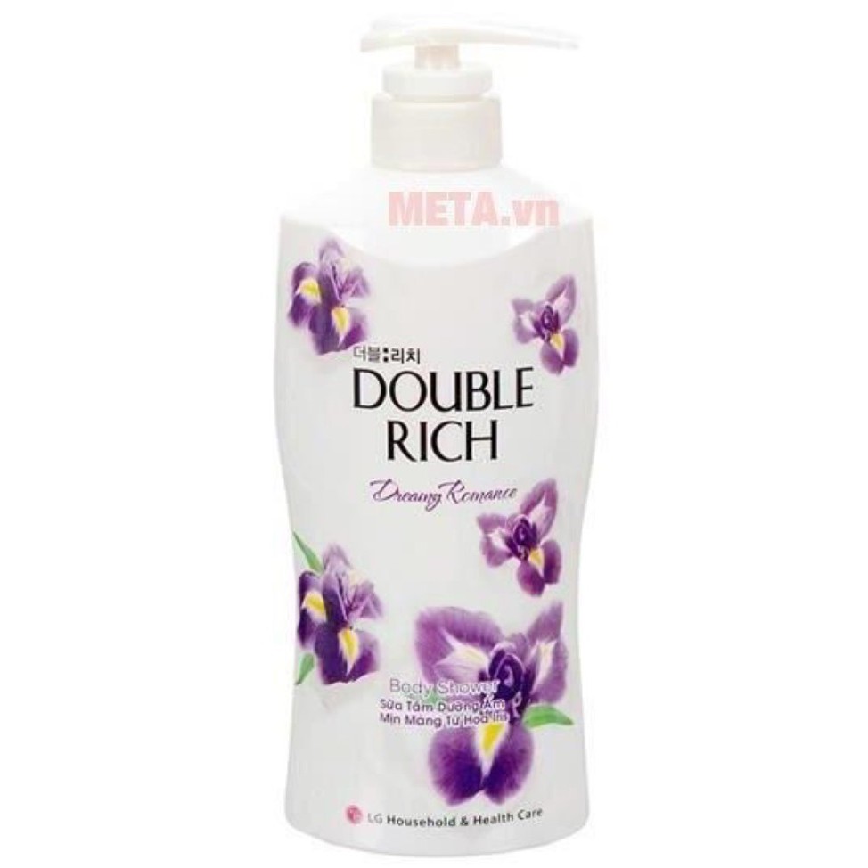 SỮA TẮM TRẮNG DA DOUBLE RICH HƯƠNG HOA CHAI 550G