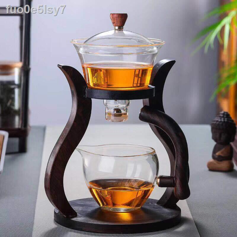 ♣ ♂Ấm trà đèn lồng hoàng cung, bộ thủy tinh lười bán tự động, khách đến thăm nhà nổi tiếng, nghệ thuật pha Kung Fu giống