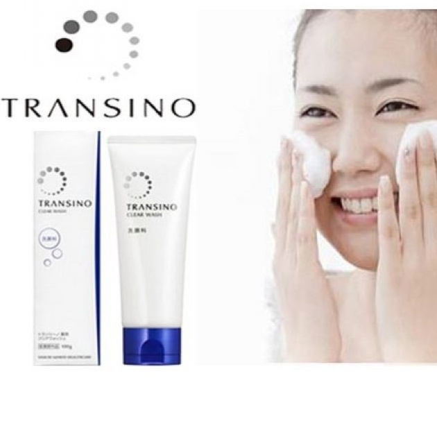 Sữa rửa mặt trắng da Transino Clear Wask 100g dưỡng trắng giảm thâm nám tàn nhang hiệu quả