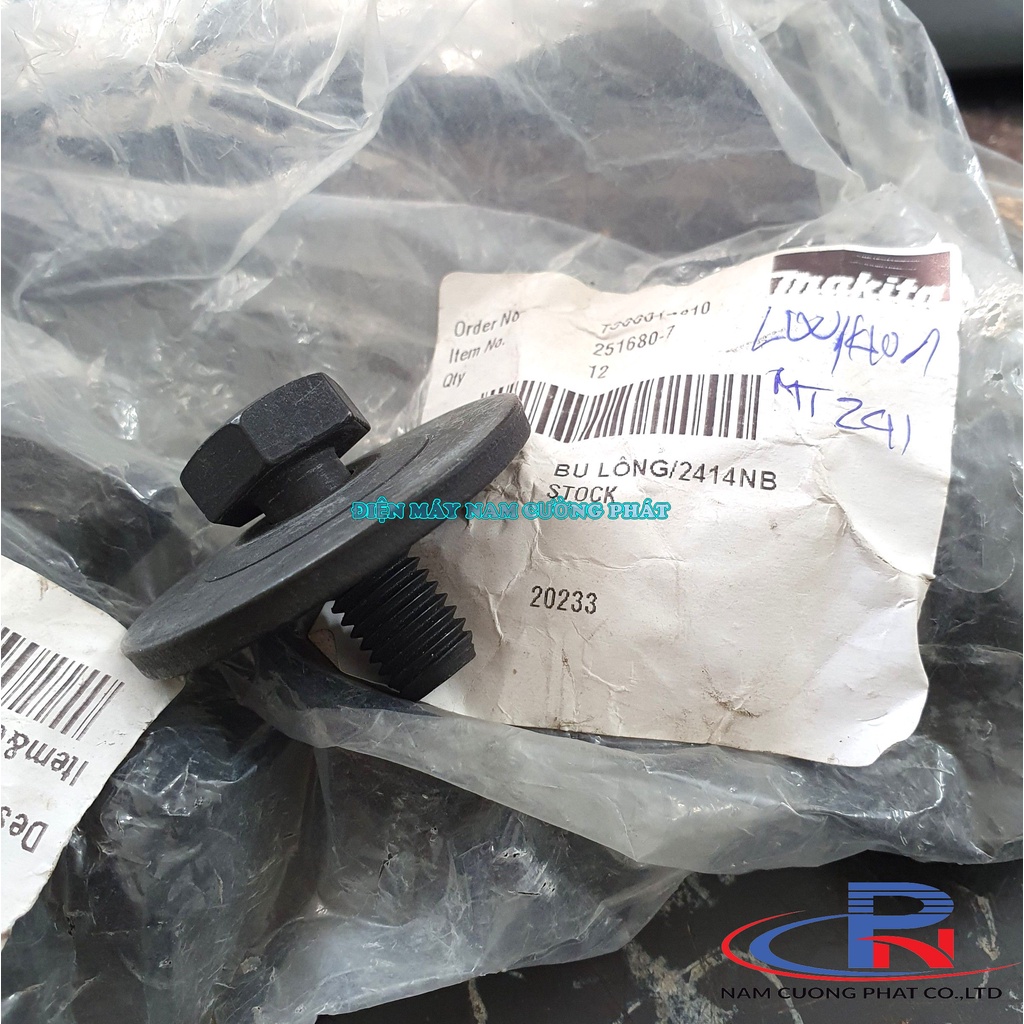 Ốc giữ lưỡi máy cắt sắt Makita Maktec M10x25mm 251680-7