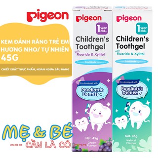 Kem đánh răng cho bé Pigeon 45g - hương Nho/ hương Tự nhiên