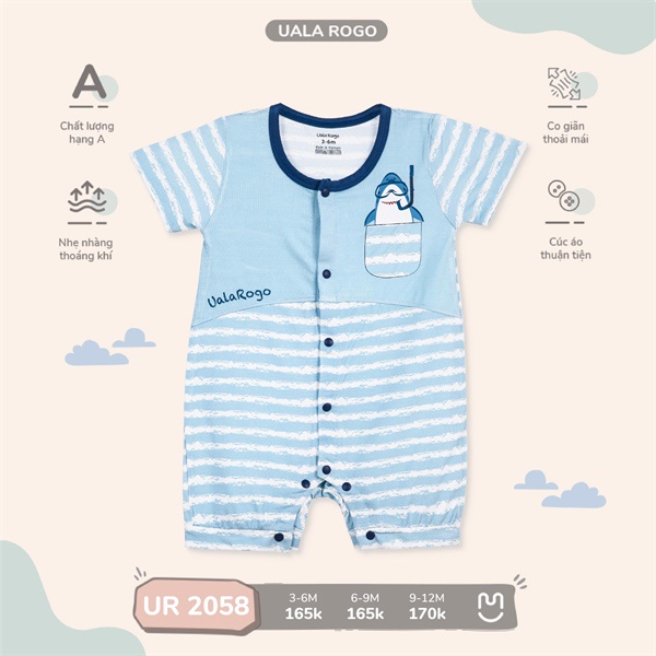 Bộ Body cộc Uala&Rogo BAMBOO UR2058 cho bé