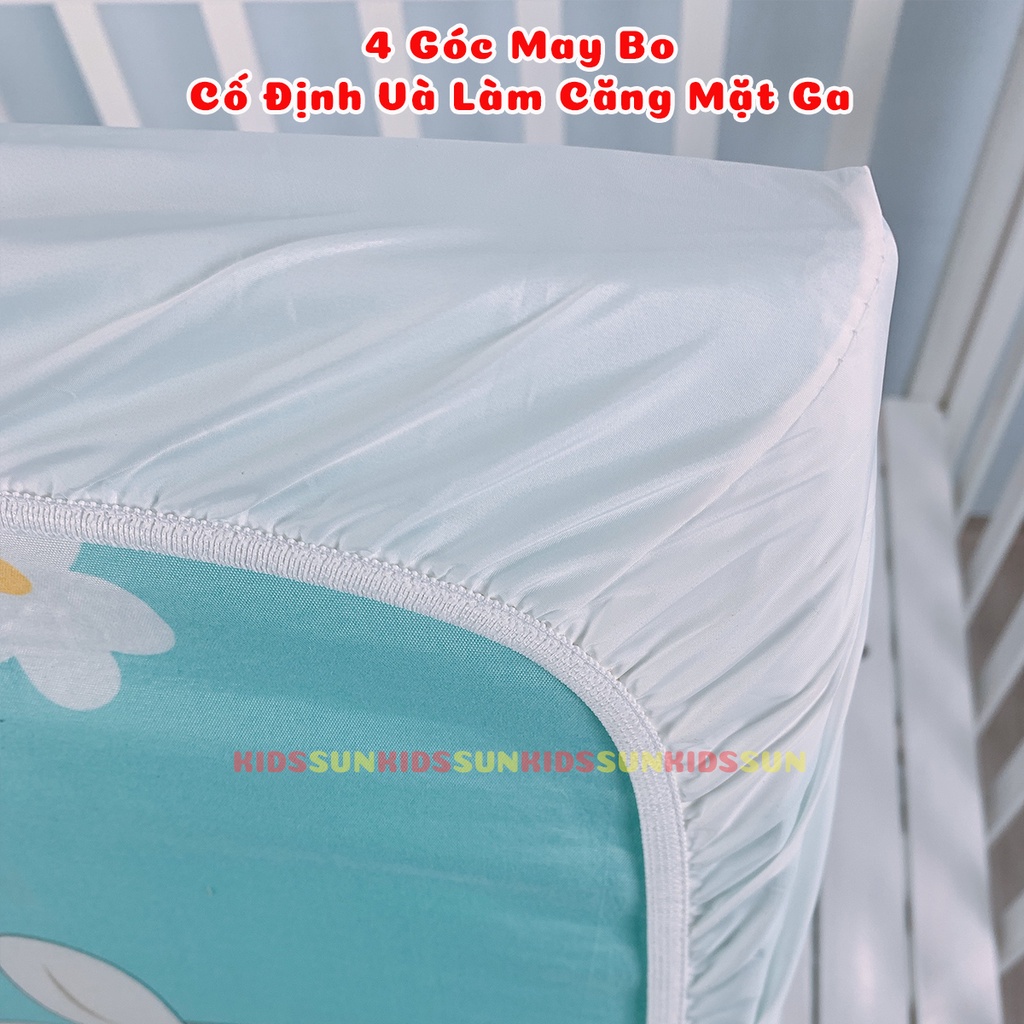 Ga chống thấm dạng chun bọc đệm KIDSSUN cho giường cũi trẻ em