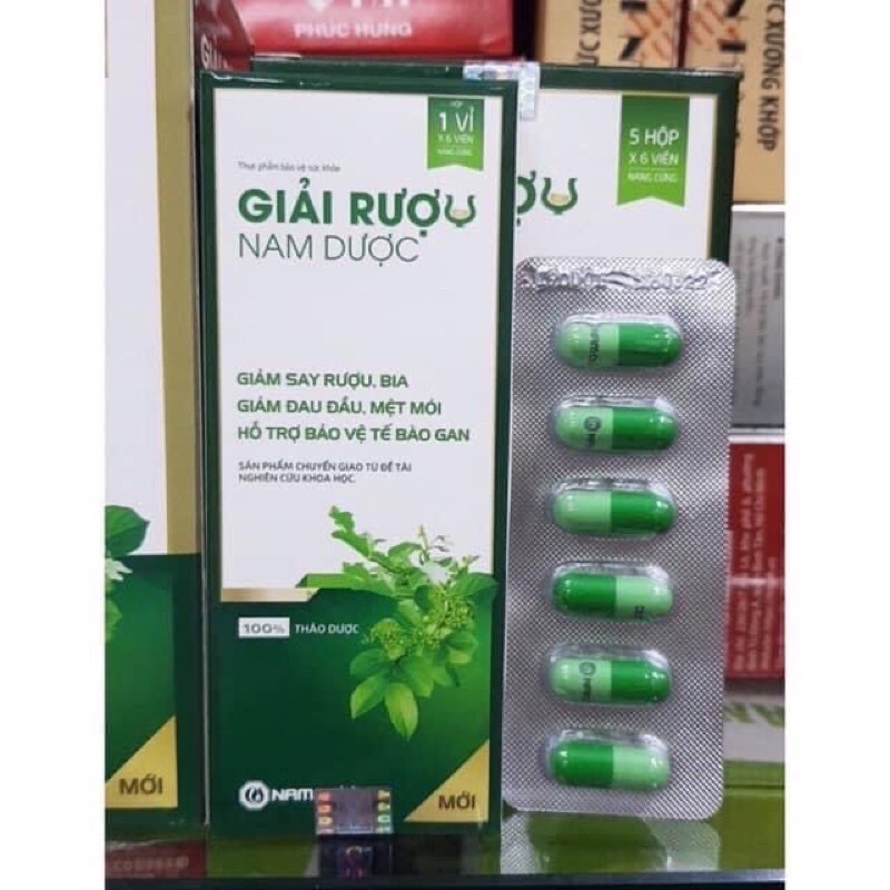 Viên Uống Giải Rượu Nam Dược vỹ 6 viên - Giảm say rượu , Giải độc rượu