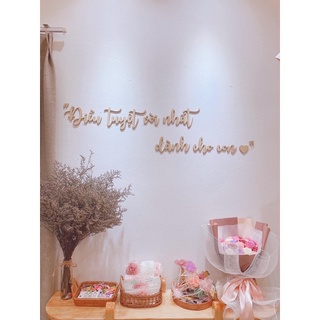 Chữ Gỗ Dán Nổi Trang Trí