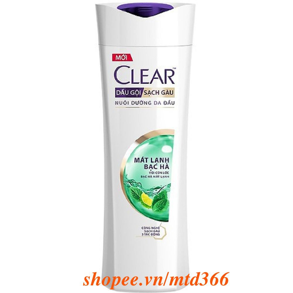 Dầu Gội Đầu 370G Clear Mát Lạnh Bạc Hà Chính Hãng.