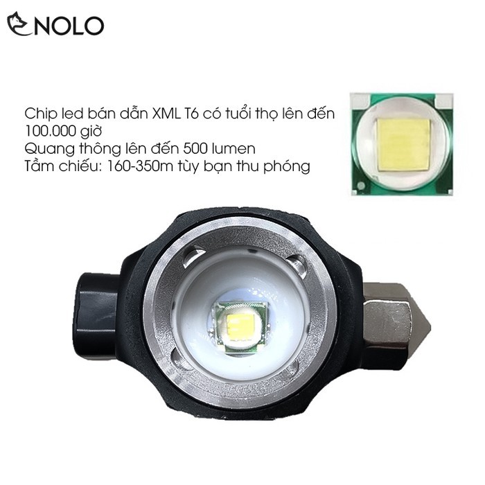 Đèn Pin Sạc Mini Cầm Tay Model T6 28 Có Zoom Xa Gần Có 3 Chế Độ Sáng Led Bán Dẫn XML T6 Và COB Vỏ Ngoài Hợp Kim