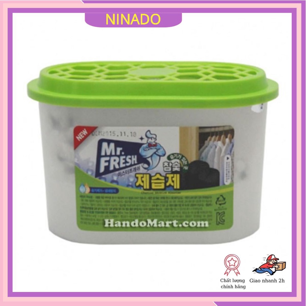 Hút ẩm tủ quần áo than hoạt tính chống nồm nấm mốc Korea Mr Fresh 256g