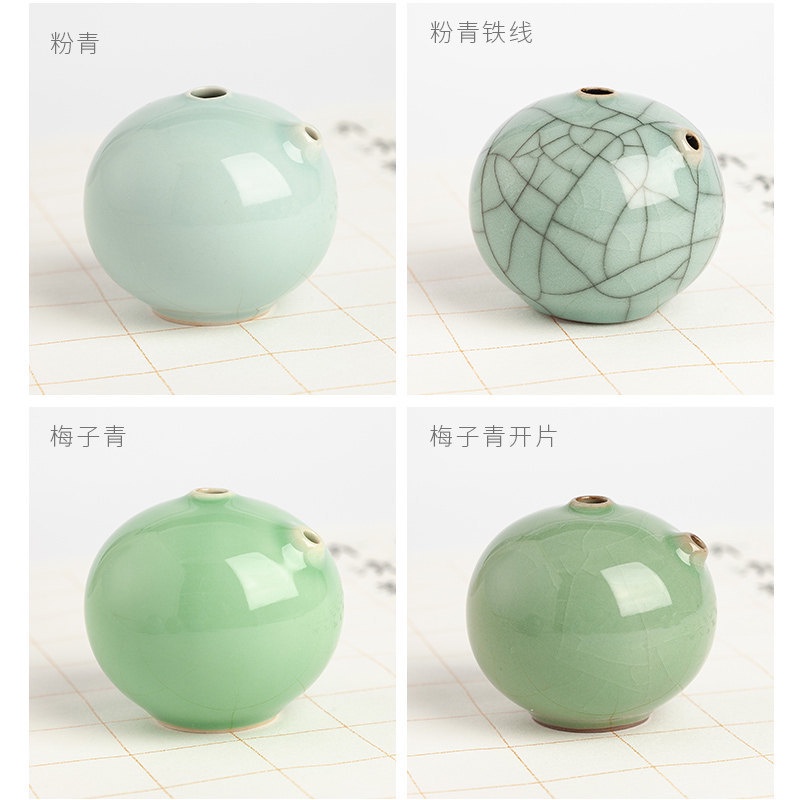 Jingdezhen Bát Gốm Nhỏ Giọt Nước Đá Mực Nhỏ Giọt Mở Tráng Men Kích Thước Nhỏ Bốn Kho Báu Của Nghiên Cứu Cal