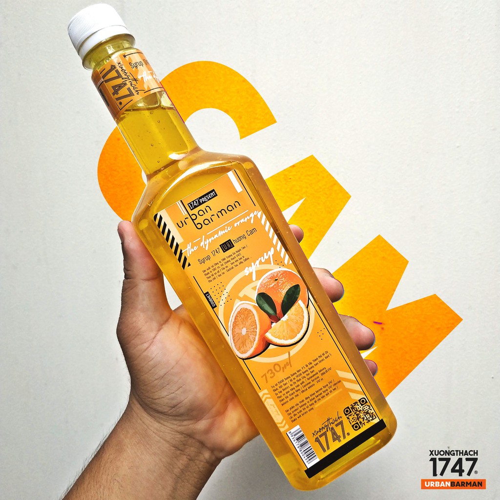 Urban Barman Syrup 1747 - Cam Cao Cấp - 730ml - Siro