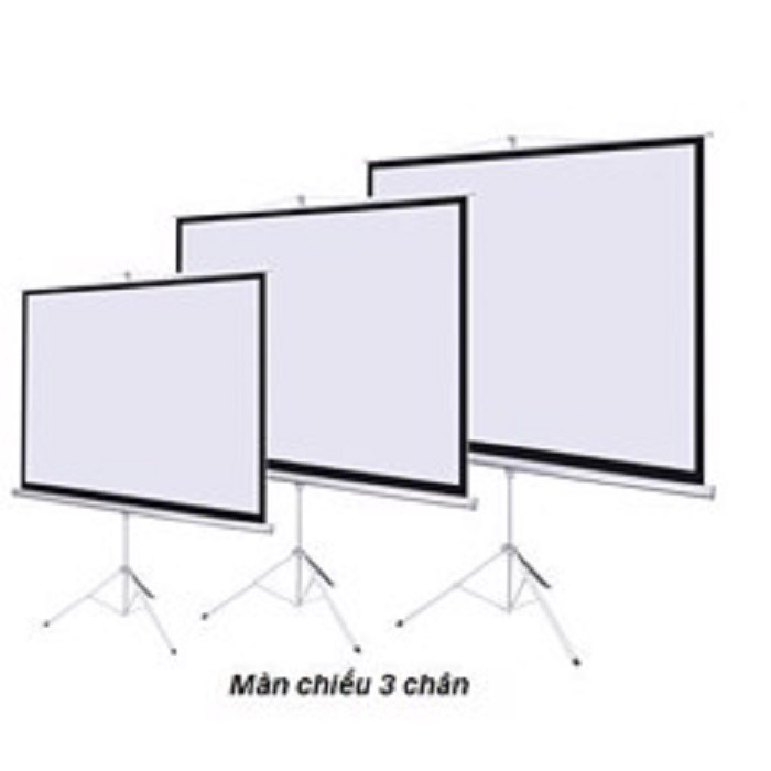 Màn Chiếu 3 Chân 70inch - 1m25 x 1m25. Kích thước nhỏ gọn, màn chiếu chuyên dùng sự kiện, dễ vận chuyển, khung chắc chắn