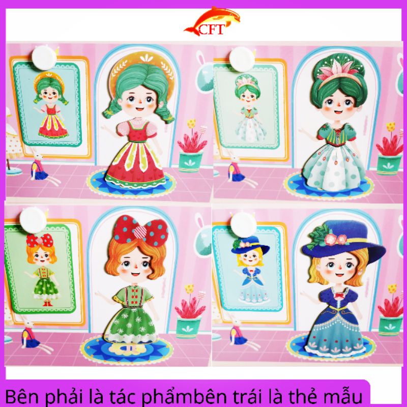 [Mẫu mới] BỘ GHÉP HÌNH NAM CHÂM BẰNG GỖ THAY QUẦN ÁO