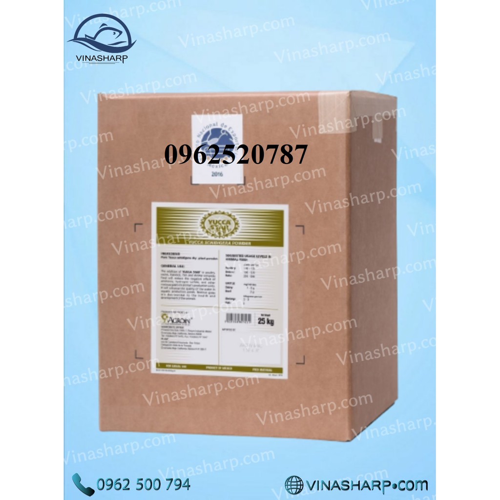 Yucca Dạng bột dùng trong nuôi trồng thuỷ sản 25kg/thùng Xuất xứ: Mexico