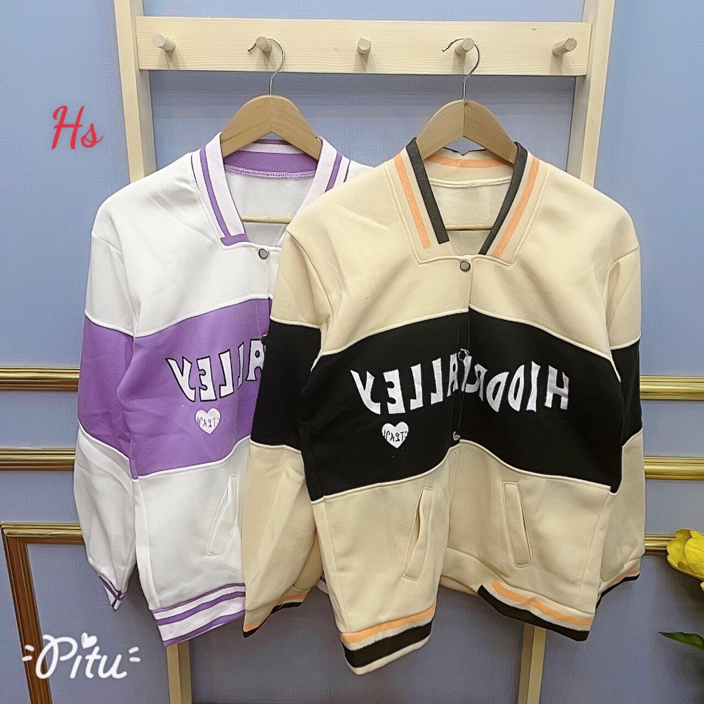 [ Giảm Giá 10k + Có Ảnh Thật ] Áo Bomber Chất Liệu Nỉ IN Chữ Valley Cheeke House Mã 531