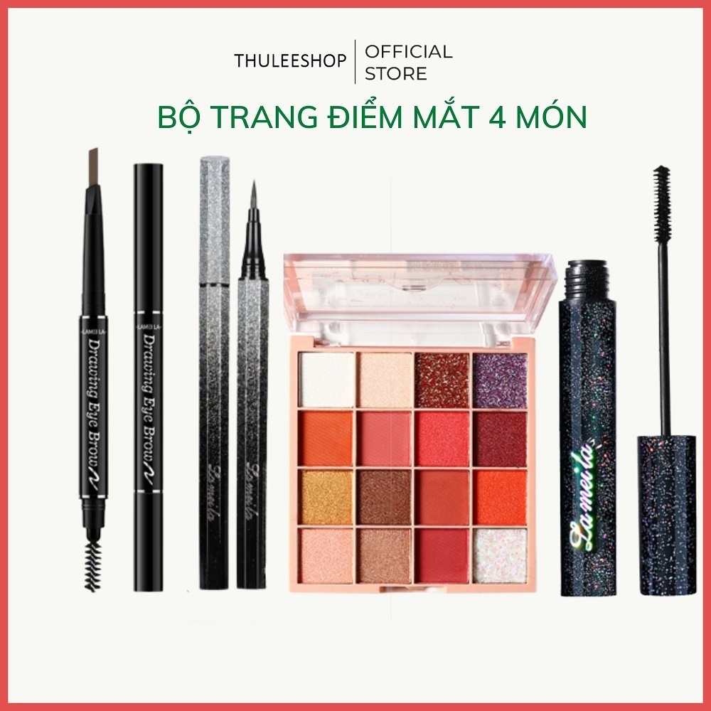 [Người mới nhập Thulee giảm 50%] Sét Trang điểm bộ makeup mắt chính hàng rẻ đẹp Không thấm nước và bền màu Lameila