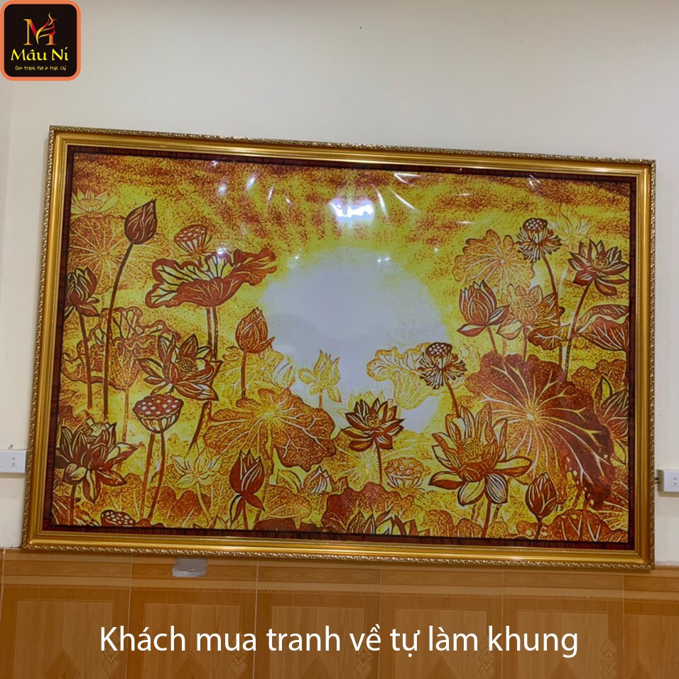 [ Đồ thờ cúng ]  phòng thờ dán tường kt 81cmx127cm - dán phòng  thờ, vách thờ, bàn thờ, tượng thờ tranh trúc chỉ in