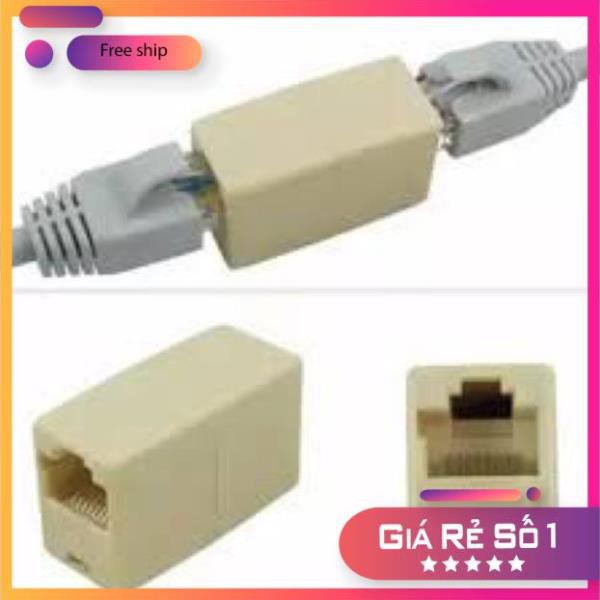 Đầu nối dây mạng 1 ra 1 RJ45- Cầu nối mạng kết nối 2 sợi dây lan