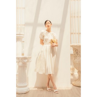 The19club - váy linen dáng dài hở lưng - vienna dress