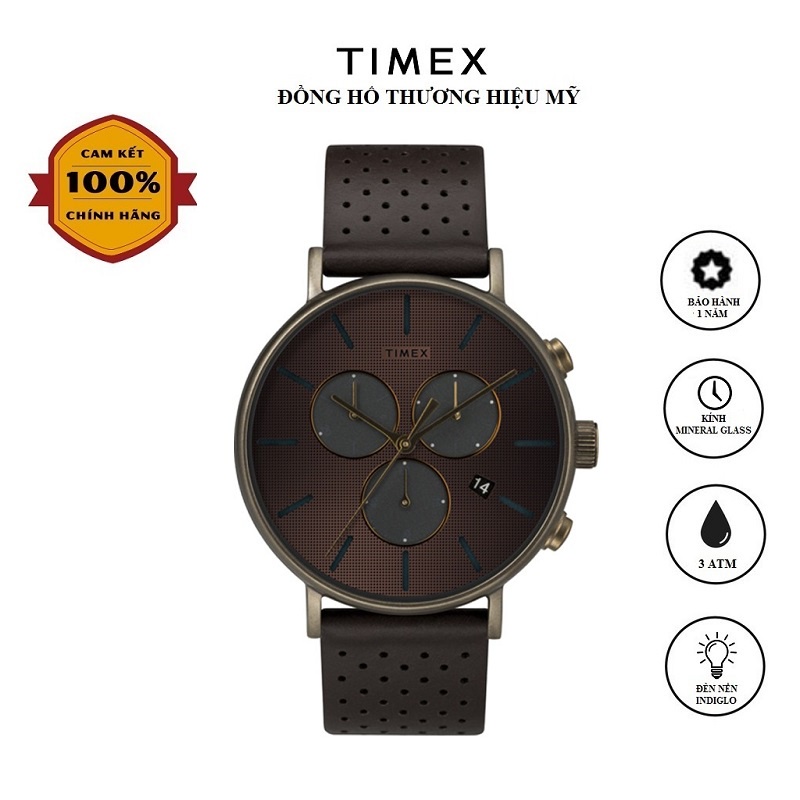 Đồng hồ Nam Timex Fairfield Chronograph Supernova™ 41mm - TW2R80100 Dây Da  - Chính Hãng | Shopee Việt Nam