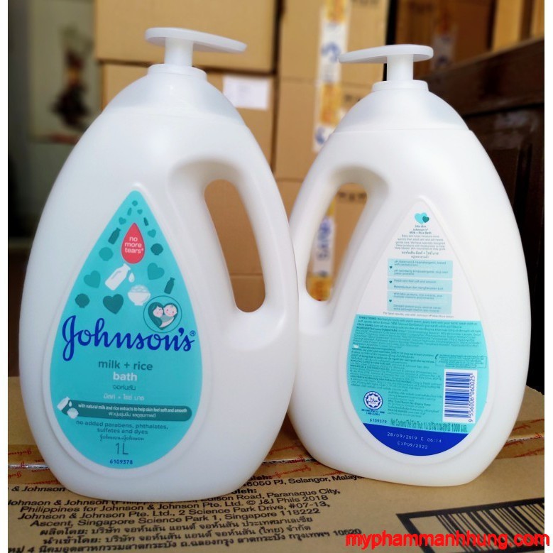 Sữa tắm Johnson's chứa sữa và gạo 200ml/1000ml