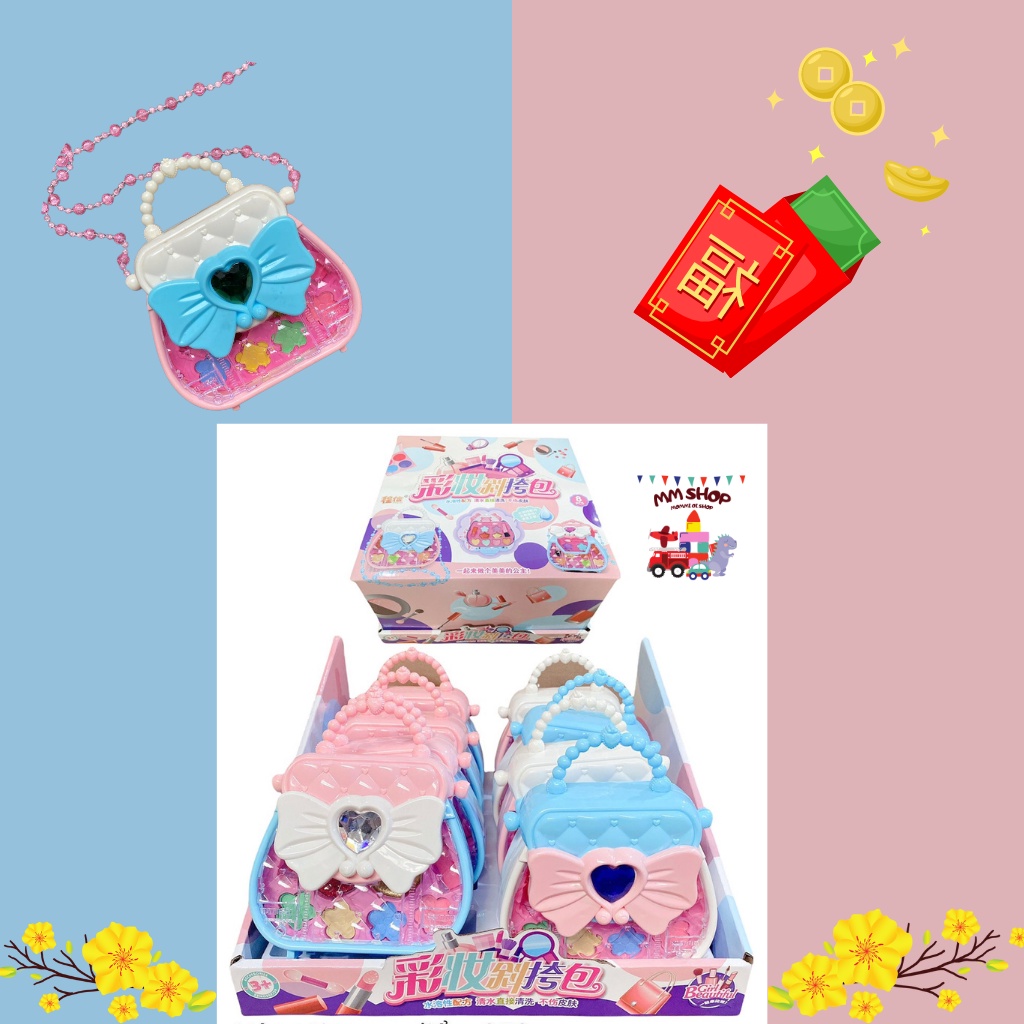 Đồ chơi trang điểm cho bé kèm quà tặng [Koala Kid Shop]Túi đeo cho bé gái đồ chơi trang điểm,có quai