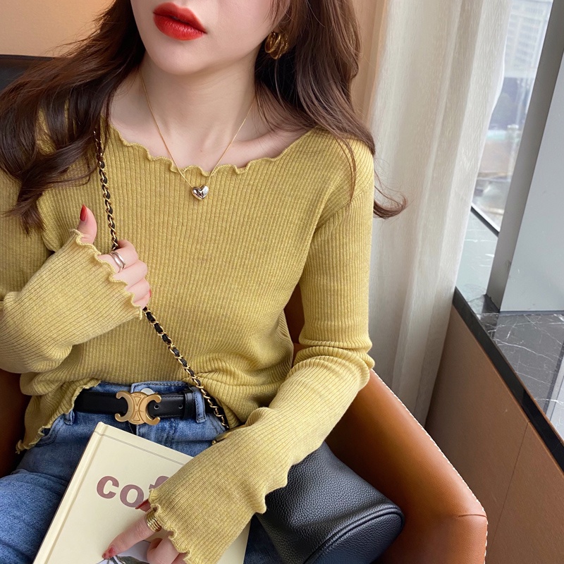 Áo sweater Dệt Kim Mỏng Thời Trang Xuân Thu Cho Nữ