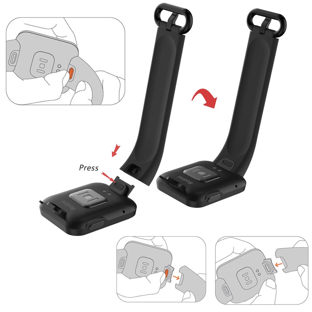 Dây Đeo Thay Thế Chất Liệu Silicon Màu Trơn Cho XiaoMi Mi Watch Lite Ốp