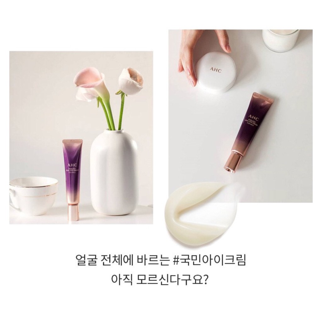 [BẢN 2021] Kem mắt AHC Season 7 Ageless Real Eye Cream For Face (30ml + 12ml) [Yunaa Cosmetics]