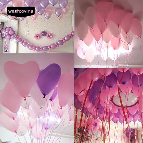 Bộ 6 Dây Ruy Băng Cột Bong Bóng Trang Trí Tiệc Cưới