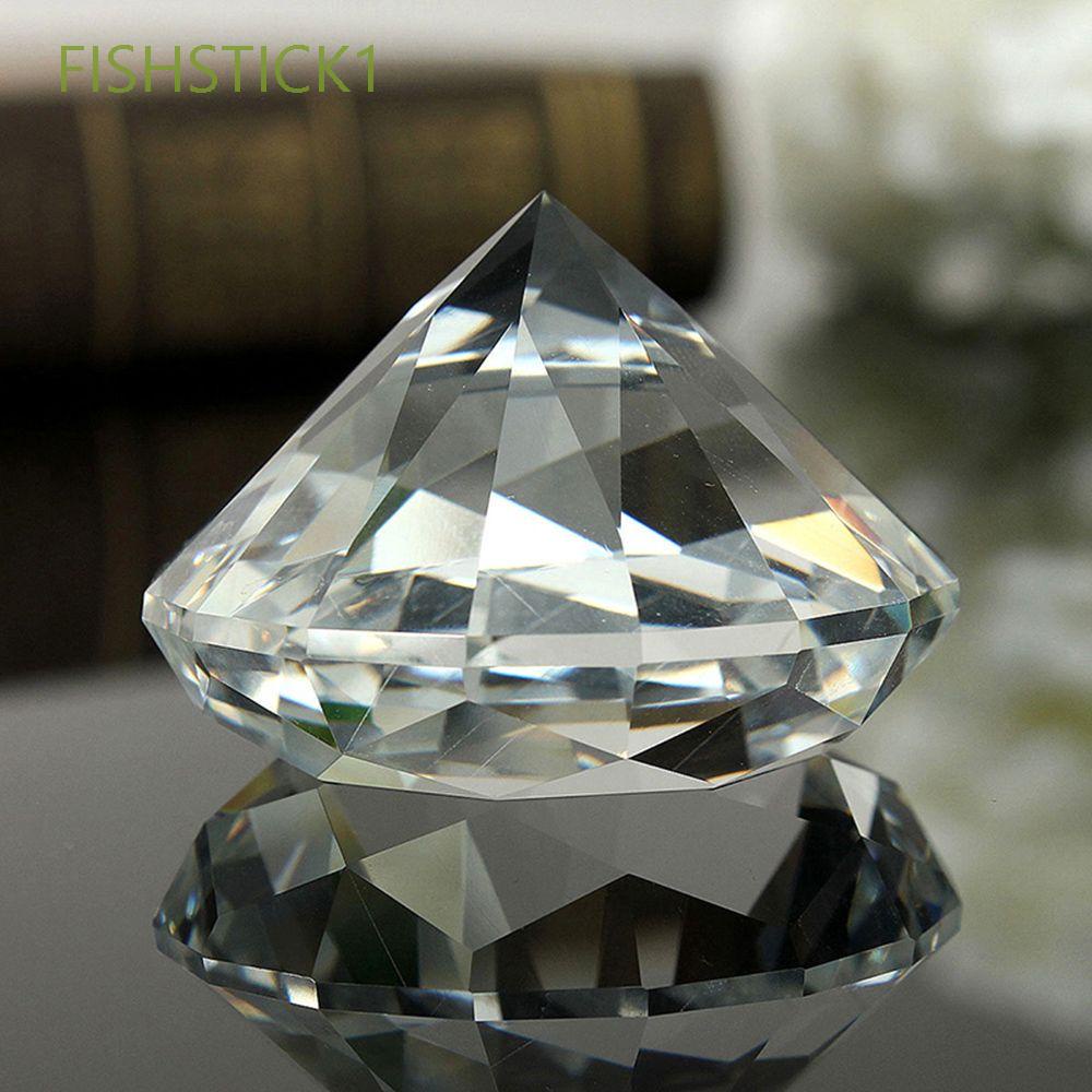Đồ chặn giấy hình viên kim cương bằng thủy tinh trong suốt 40mm chất lượng cao dùng trang trí nội thất
