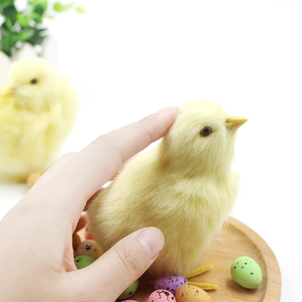 Búp Bê Đồ Chơi Hình Gà Con Bằng Lông Giả Nhận Biết Nhận Biết Sớm Dành Cho Trẻ Em