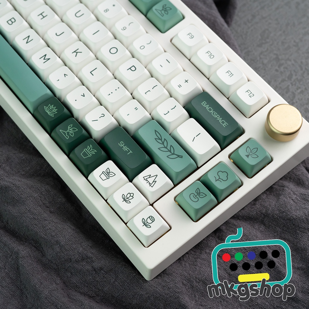 Keycap XDA Botanical nhựa PBT kiểu in dyesub, 138 nút bàn phím cơ
