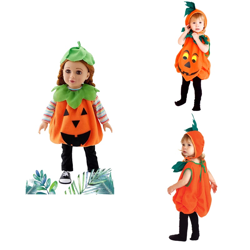 2022 Kid Halloween Pumpkin Costume Toddler Baby Childern Cosplay Girl Boy Fancy Dress gift